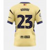 Muški Nogometni Dres Barcelona Jules Kounde #23 Gostujuci 2025-26 Kratak Rukav Muški Nogometni Dres Barcelona Jules Kounde #23 Gostujuci 2025-26 Kratak Rukav